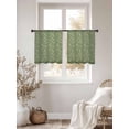 thumbnail image 3 of Sage Green Floral Sheer Curtains 54 Inch Length 2 Panels for Living Room, Spring Flowers Voile Kitchen Curtain Set, Luxury Privacy Drapes Window Treatment for Bedroom, 3 of 7