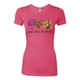 thumbnail image 3 of Peace Love Baseball Sports Womens Slim Fit Junior Tee, Hot Pink, Medium, 3 of 5