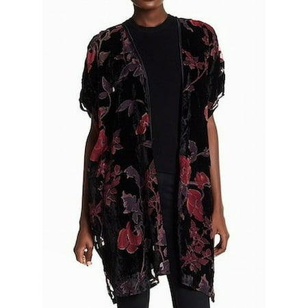 Angie - Angie NEW Black Women's Size Small S Floral Velvet Burnout ...