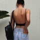 thumbnail image 4 of Low Back Comfort Lifting Bra Lace Bralette Bra Dot Mesh Ultra Thin Ladies Women Crop Top Bra, 4 of 4