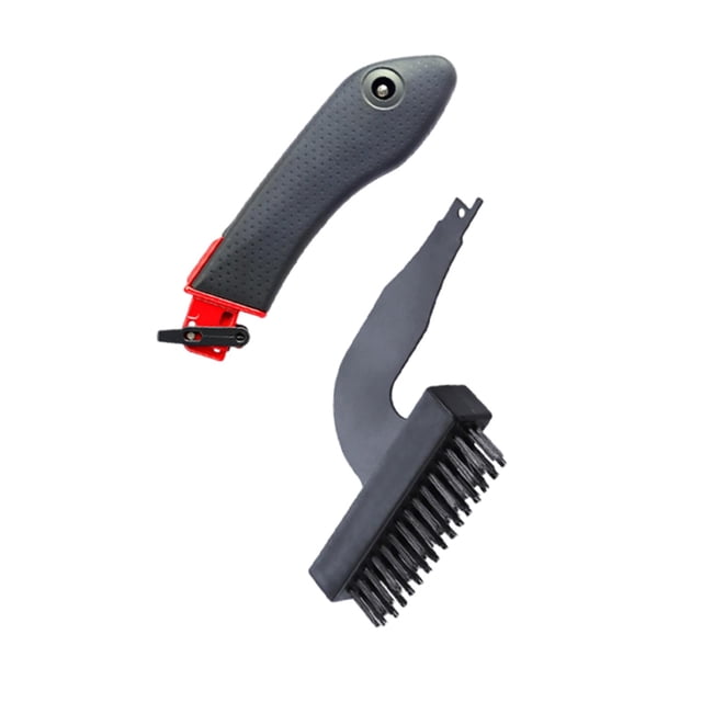 DYNWAVECA Reciprocating Saw Manual Handle with Cleaning Brush Universal Interface Easy to Use Reciprocating Saw Attachment Replacement Handle w Steel Brush