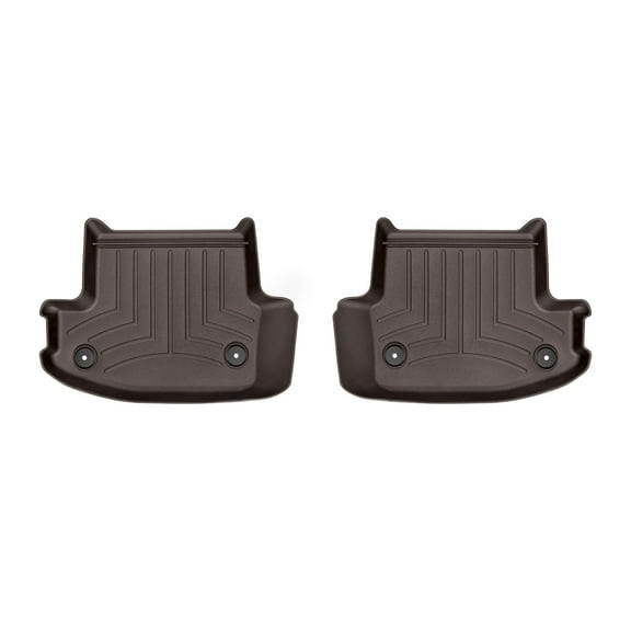 WeatherTech Custom Fit FloorLiners compatible with Audi A5, S5 - 2nd Row (2-Piece Liner), Cocoa