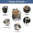 thumbnail image 5 of PVC Transparent Backpacks Clear Backpack for Travel and Outings Tiger Stripes Pattern, 5 of 7