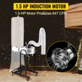ZGBY Vortex Dust Collector Woodworking Dust Collector 1.5Hp 220V W