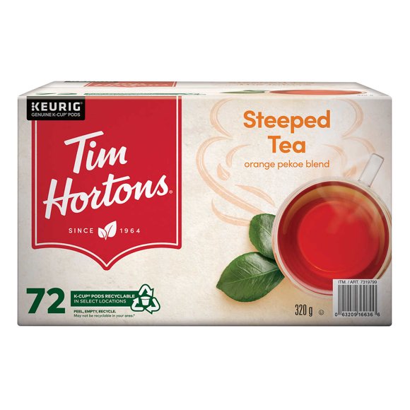Tim Hortons Thé Infusé Dosettes à Portion Individuelle K-Cup, 72 Unités