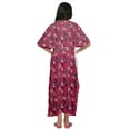 thumbnail image 3 of Moomaya Robe Maxi Kaftan de Maternité Longue pour Femmes à Manches Kimono Boutonnée, 3 of 5