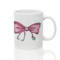 thumbnail image 3 of Cute Coquette Bow Stethoscope Mug, Aesthetic Pink Ribbon Medical Design, Trendy Gift for Nursing Student, Future Nurse, RN, 3 of 9