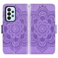 thumbnail image 5 of Asuwish Compatible with Samsung Galaxy A23 5G/4G Wallet Phone Case and Tempered Glass Screen Protector Flip Credit Card Holder Stand Mandala Flower Cell Cover for A 23 23A 6.6 Women Purple, 5 of 8