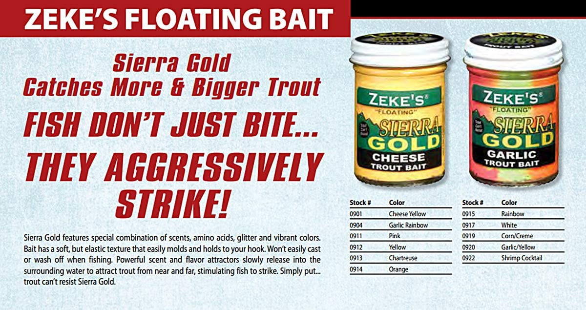 Atlas Mike's Sierra Gold Garlic Yellow Trout Dough Bait for Amateur and Professional Anglers