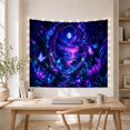 thumbnail image 5 of Bioluminescent Forest At With Night, Mystical Fantasy for Space Lovers, Galaxy Room Decor Room Accent, Mother's Day Gift, Tapestry Wall Hanging for Bedroom and Dorm, 5 of 7