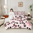 thumbnail image 4 of Manfei Animal Leopard Print 3 Pieces Queen Comforter Set for Female Men Teens,Kawaii Bow Knot Ultra Soft Bedding Sets,Dreamy Princess Bedding Comforter Set,Breathable Home Decor,Reversible, 4 of 8
