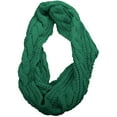 thumbnail image 5 of Weikingp Clearance! Scarf, Hat, Glove Set, Scarf Loop Padded Scarf Bib Woolen Winter Knit Warmth Circle Womens Scarf, Scarf for Women, Green, 5 of 8
