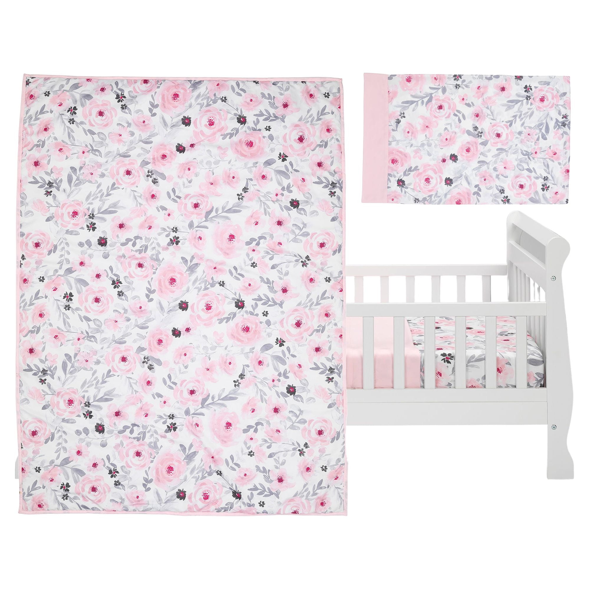 Bedtime Originals Blossom 4-Piece Toddler Bedding Set - Pink, Garden, Floral