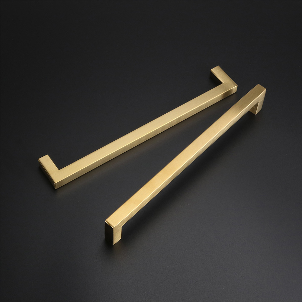 Goldenwarm 10 Pack Cabinet Pulls Brushed Nickel Square Brass Pulls Cabinet Hardware Gold Drawer Pulls 8-4/5inch Hole Centers - image 3 of 6