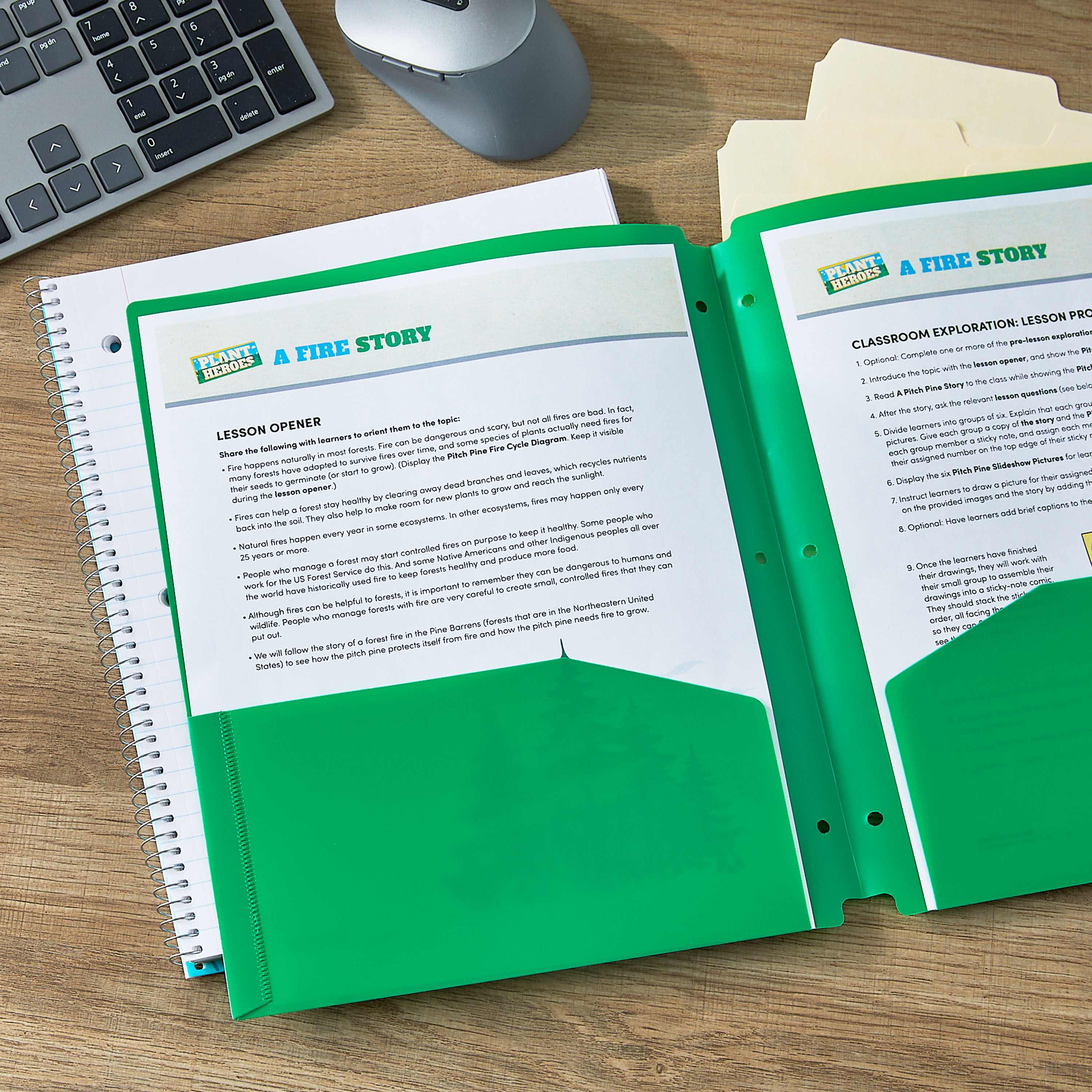 Carpeta de polipropileno con 2 bolsillos Pen+Gear, 9.4" x 11.4", verde 3