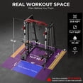 thumbnail image 5 of Mikolo M4 All-In-One Smith Machine Home Gym Package, 2200 lbs Power Rack Cage with Cable Crossover, 360° Landmine, Barbell Holders and Other Attachments, Total Body Strength Training Cage, 5 of 13
