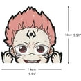 thumbnail image 2 of 4 Pcs 5.11" Jujutsu Kaisen Anime Cartoon Character Vinyl Decal Sticker of Gojo Satoru Yuji, Megumi Ryomen for Car Window Door Bumper Laptop Water Bottle Motorcycle Tablet Cellphone Decoration, 2 of 8