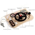 thumbnail image 3 of Kids Driving Sensory Toy, Fine Polishing Simulation Wooden Car Steering Wheel Toy Scratch Proof Educational Rounded Corners  For Pretend Play, 3 of 8