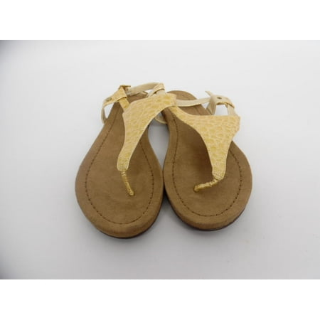 

Avon Women s Croco Embossed Thong Flip-Flop Sandals - Gold - Size 6