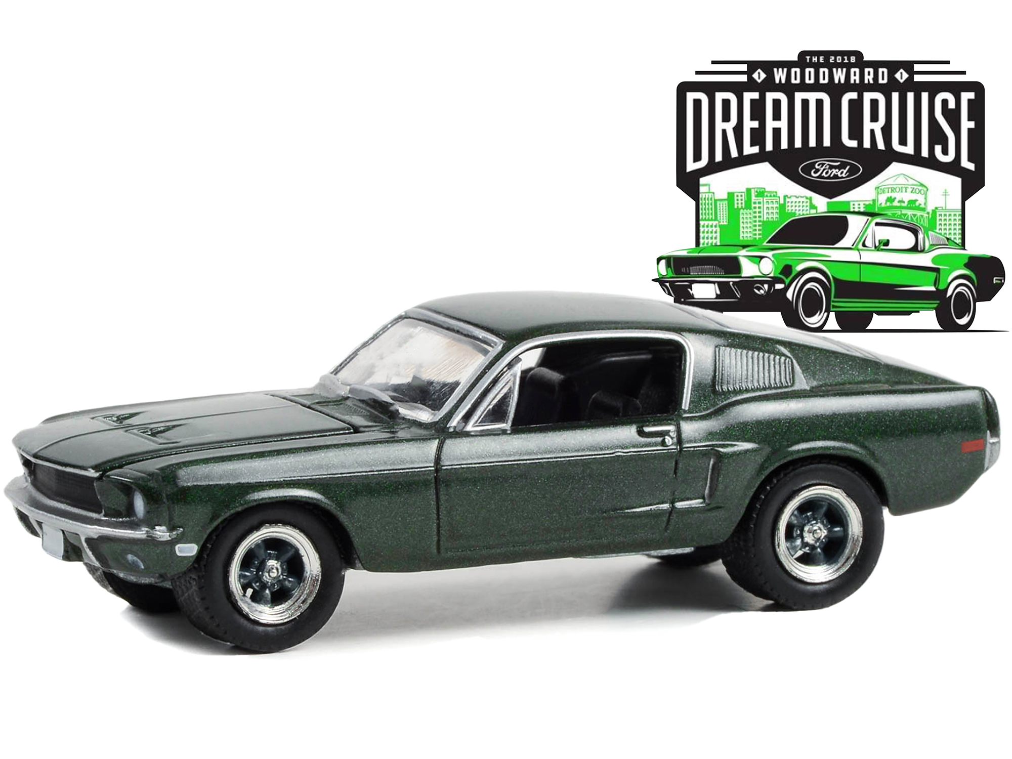 1968 Ford Mustang GT Fastback - Highland Green - 1:18 Diecast Model Car by  Greenlight Collectibles - The Baseball Card King, Inc.