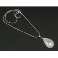 thumbnail image 4 of Handmade Rainbow Moonstone Crystal Pendant Necklace 18" Pear - Vibrant Gemstone with Brass, Silver Plated/Coated/Overlay, Nickel Free, Elegant Simplicity for Women from Kirti Gems, 4 of 4