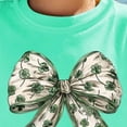 thumbnail image 4 of Lopeceal Girls Cute Summer Tops Sweet Bow Print Crew Neck Pullover Tops Workout Casual Comfortable Everyday Tee 3-15 Years, 4 of 5