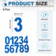 thumbnail image 2 of Uxcell 6 Pcs 4" Números Reflectantes para Buzones para Exteriores, Pegatinas Impermeables Azules, 2 of 7