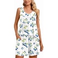 thumbnail image 2 of DreamFish Women's Summer Sleeveless Tank and Shorts Pajama Set with Pockets, 2 of 6