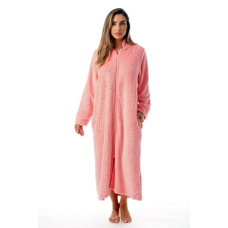 

Just Love Plush Zipper Lounger Robe (Coral Medium)