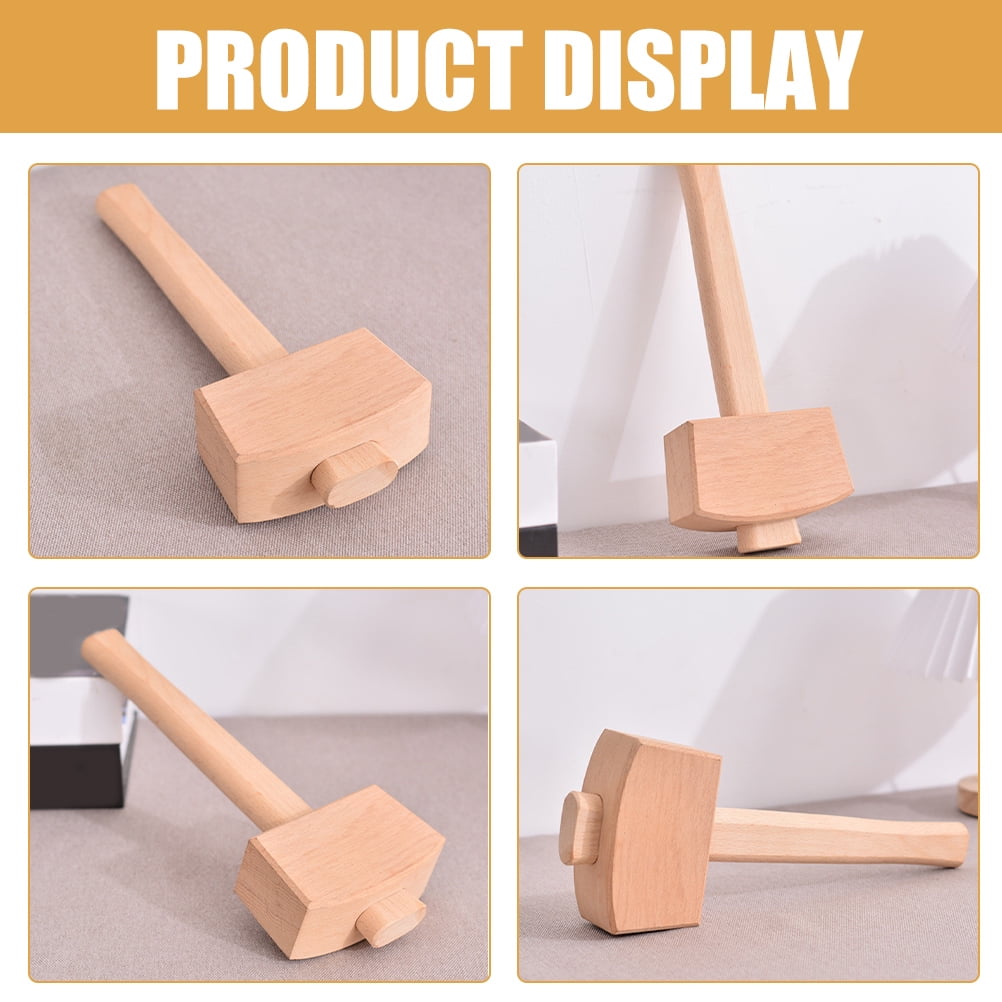 HOOWIFFY Woodworking Hammer with Beech Wood Handle, Craft Tool Set for Precision Wood Craft and Projects