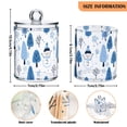 thumbnail image 5 of Yayeee 2 Pack Qtip Holder Bathroom Cotton Swab Canister with Lid Clear Dispenser Set, Simple Cartoon Snowmen, 5 of 6