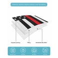 thumbnail image 5 of Quilts Twin Size, Red American Flag Soft Comforter Bedding Set for Bed, Black White Striped US Flag Stars Lightweight Quilted Bedspread with Pillow Cover(2 Pieces) for All Season, 68x86 Inch, 5 of 6