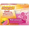 Emergen-C 1000Mg Vitamin C Powder, with Antioxidants, B Vitamins and Electrolytes for Immune Support, Caffeine Free Vitamin C Supplement Fizzy Drink Mix, Pink Lemonade Flavor - 30 Ctt/1 Month Supply