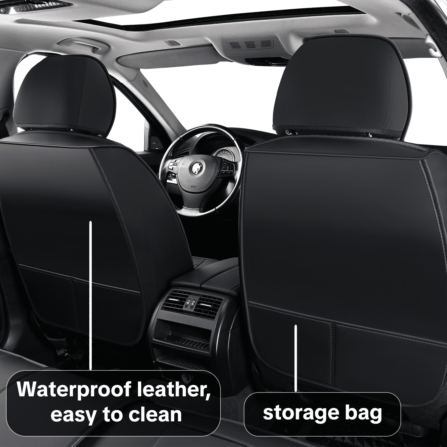 Car Seat Covers for Toyota RAV4 2025 Perfect Fit for Car Seats, Waterproof Faux Leather, Protecting Car Interiors, 5-Seat Full Set, Easy Installation
