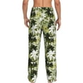 thumbnail image 3 of Uemuo Hawaii Palms Pattern Men's Wide Leg Palazzo Lounge Pants with Pockets Light Weight Loose Comfy Casual Pajama Pants-XX-Large, 3 of 9