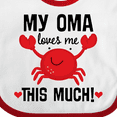 thumbnail image 4 of Inktastic Oma Loves Me Grandson Boys or Girls Baby Bib, 4 of 4