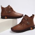 thumbnail image 3 of NECHOLOGY Botas Mujer Adulto Femenino Zapatos Botines de mujer Botas de mujer de otoño e invierno a juego de colores a la moda con botas con cremallera lateral (Brown, 8.5), 3 of 7