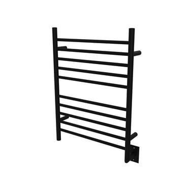 Amba Radiant RWH-SMB Straight 10-Bar Hardwired Plug-in Towel Warmer - Black