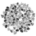 thumbnail image 1 of 100 tapones para adornos navideños, tapones de repuesto para colgadores de adornos, tapones redondos plateados para adornos, tapones de plástico para árbol de Navidad, vidrio, porcelana y cerámica., 1 of 6