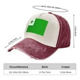 thumbnail image 3 of Flag Of Esperanto Distressed Baseball Cap Dad Hats for Men Women Vintage Trucker Hat Low Profile Ball Caps, 3 of 7