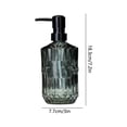 thumbnail image 3 of Glass Soap Dispenser Refillable Pump Bottle | Hand Wash Lotion Dispenser for Kitchen Bathroom | Smooth Non-Drip Stainless Steel Pump | Leak-Proof Shampoo Body Wash Container, 3 of 6