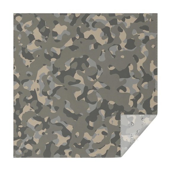Camouflage Square Tablecloth 42x42in(107x107cm) – Waterproof Polyester Printed Table Cover, Wrinkle Resistant & Washable for Kitchen Dining Picnic Party Decor