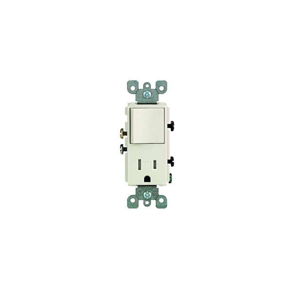 Combo de interruptor y enchufe Leviton R66-T5625-0TS Light Almond