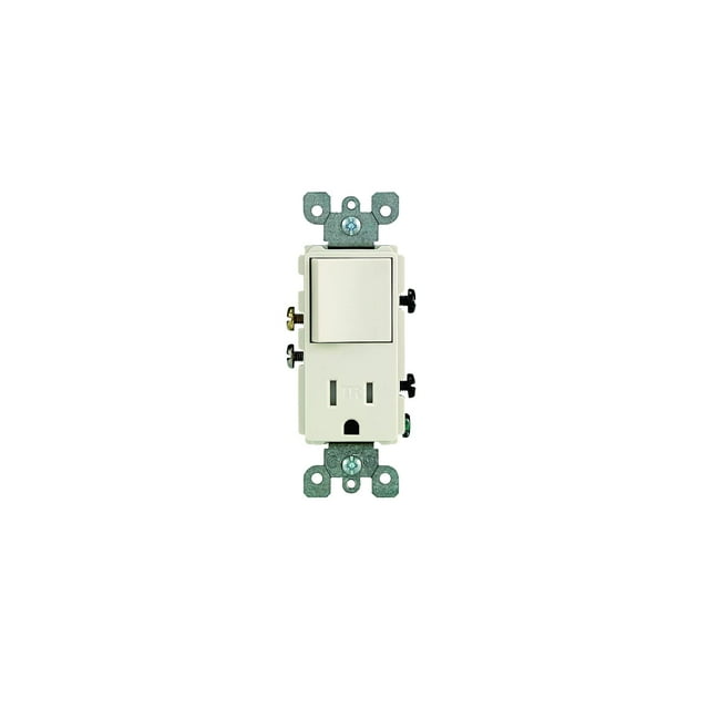 Combo de interruptor y enchufe Leviton R66-T5625-0TS Light Almond