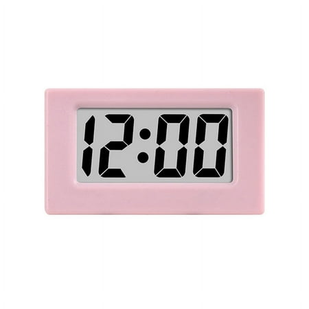 Mini Clock Triangle LED Screen Lectronic Digital Alarm Desktop for Home Office Table Bedroom Decor Pink
