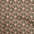 thumbnail image 1 of oneOone Viscose Chiffon Brown Fabric Floral Sewing Fabric By The Yard Printed Diy Clothing Sewing Supplies 42 Inch Wide, 1 of 5