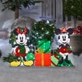 thumbnail image 2 of Gemmy Holiday Flat tastics Lighted KD Mickey and Minnie w/Presents Scene Disney, Multicolored, 2 of 4