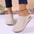 thumbnail image 3 of Xucatan Women's Closed Toe Wedge Sandals, Cozy Lined Casual Summer Shoes with Side Cutout, Slip On Platform Footwear with Solid Color Design, Versatile Style for Spring Daily Gift, 3 of 6