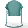 thumbnail image 5 of Pemberly Row Steel Metal Outdoor Chair in Pastel Blue Satin (Set of 2), 5 of 11