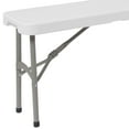 thumbnail image 5 of Flash Furniture 11''W x 72"L Bi-Fold Granite White Folding Bench with Carrying Handle, 5 of 7